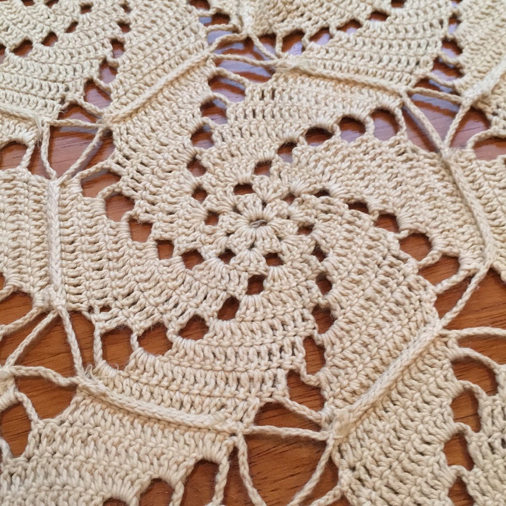 Vintage Doily - Handmade Cotton 15” - Picture 4 of 6